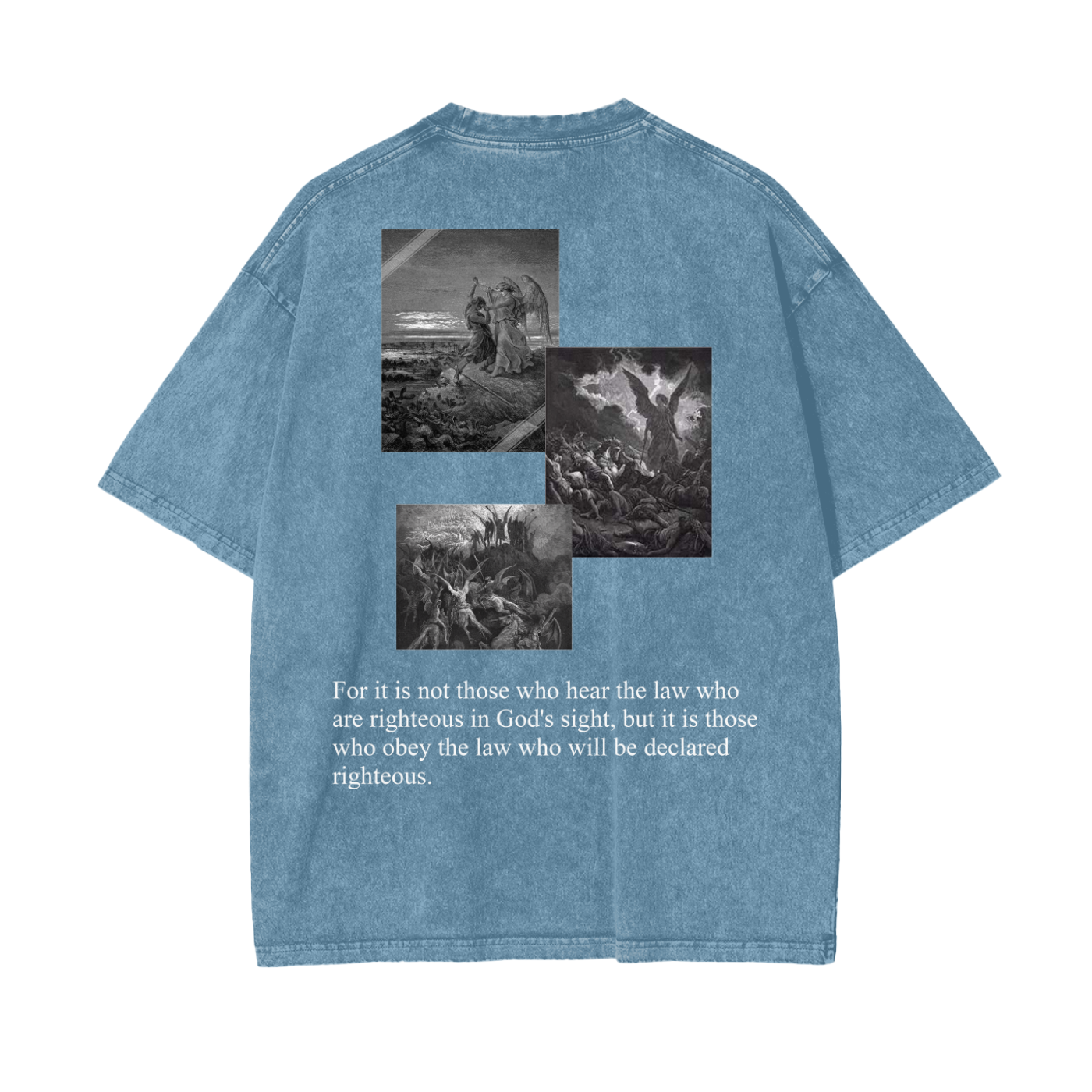 OBEY THE LORD - Oversized Washed Out Tee