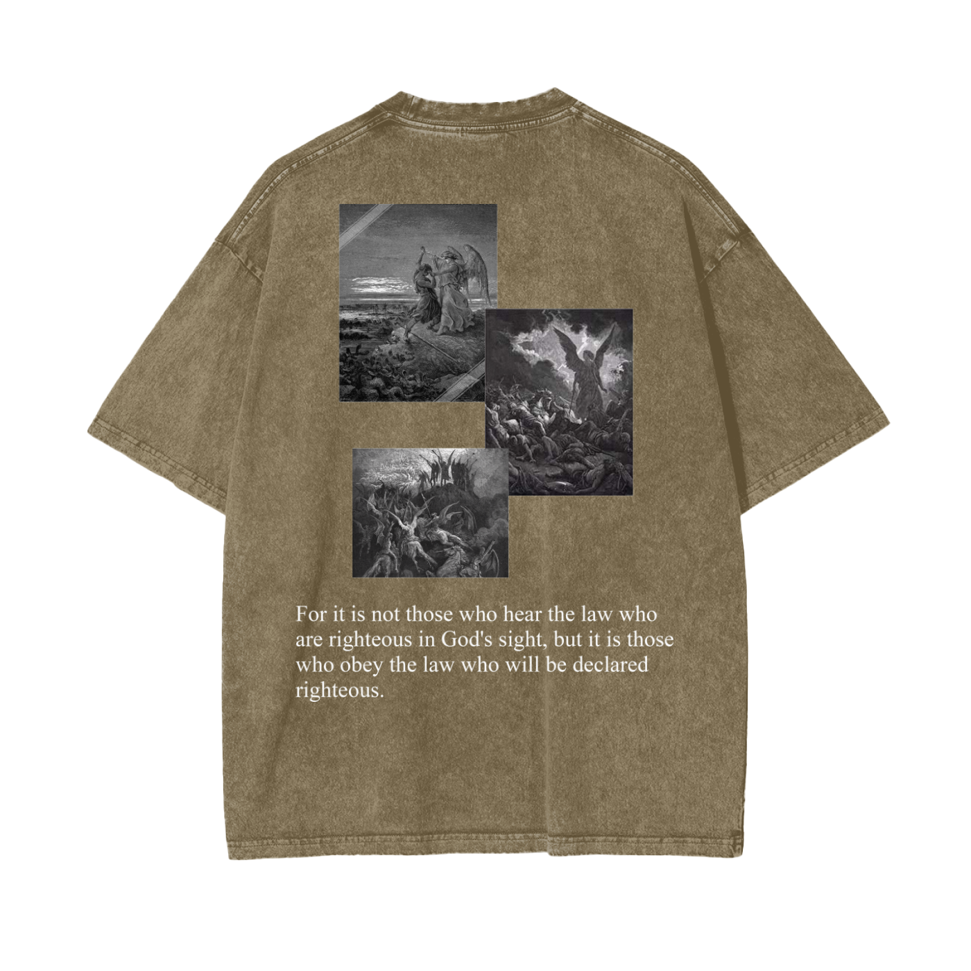 OBEY THE LORD - Oversized Washed Out Tee