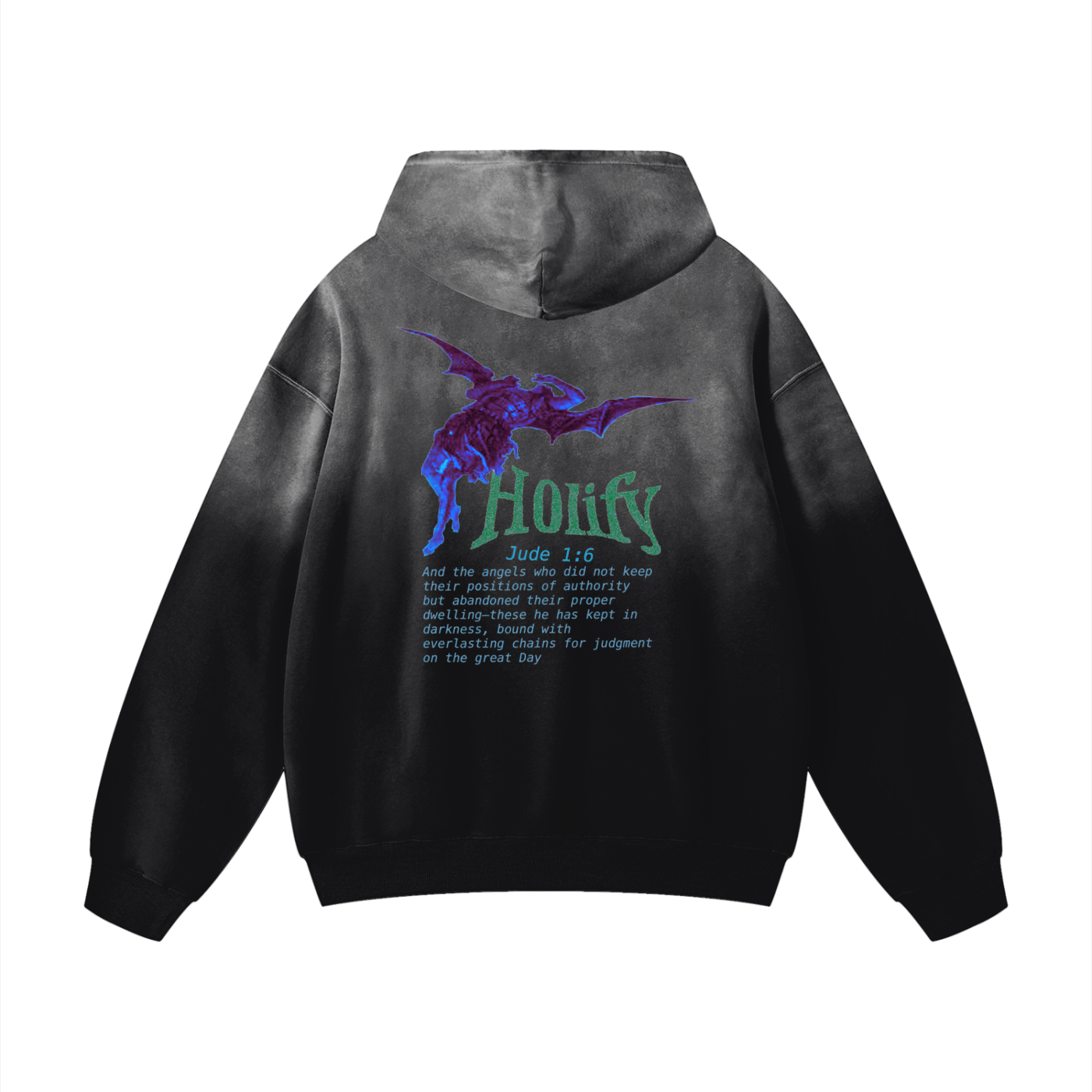 SATANS REBELLION - Heavyweight Oversized Sunfade Hoodie